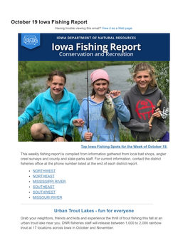 October 19 Iowa Fishing Report.Pdf