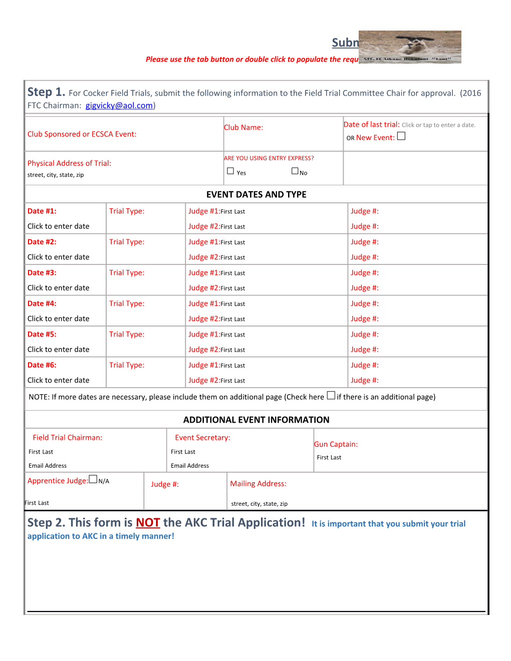 Submission of Events