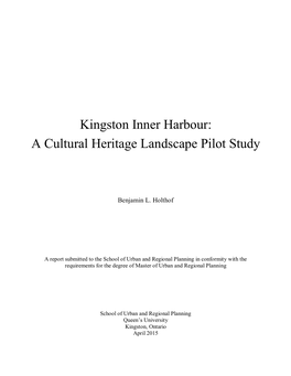 Kingston Inner Harbour Cultural Heritage Landscape Pilot