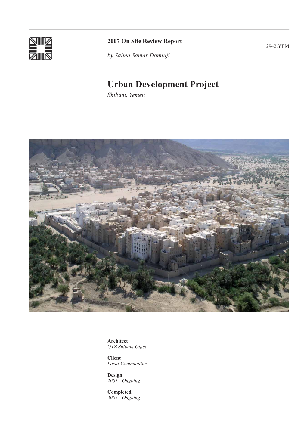 Urban Development Project Shibam, Yemen