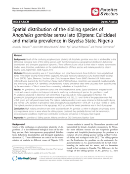 Spatial Distribution of the Sibling Species Of