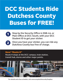 DCC Students Ride Dutchess County Buses for FREE!