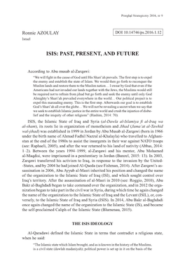 Isis: Past, Present, and Future
