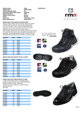 Safety Shoes Uvex Safeworker Safety Boot STEEL BLUE Safety Welding