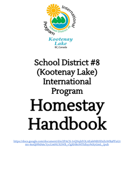 Homestay Handbook Please Print This Page and Post on Your Fridge