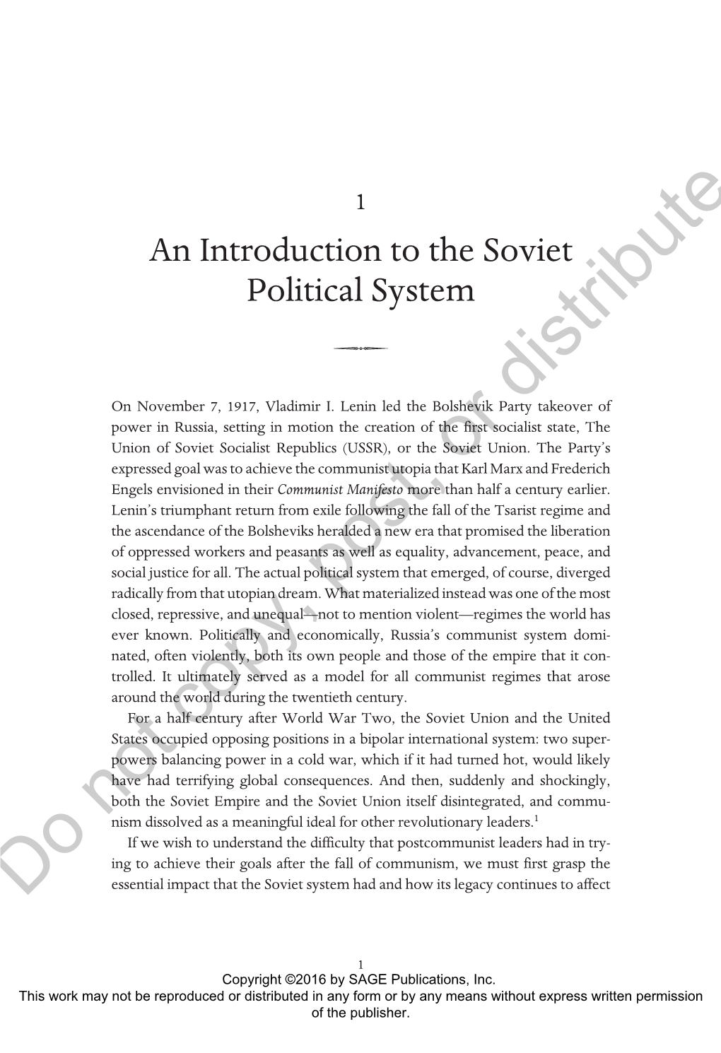An Introduction to the Soviet Political System 