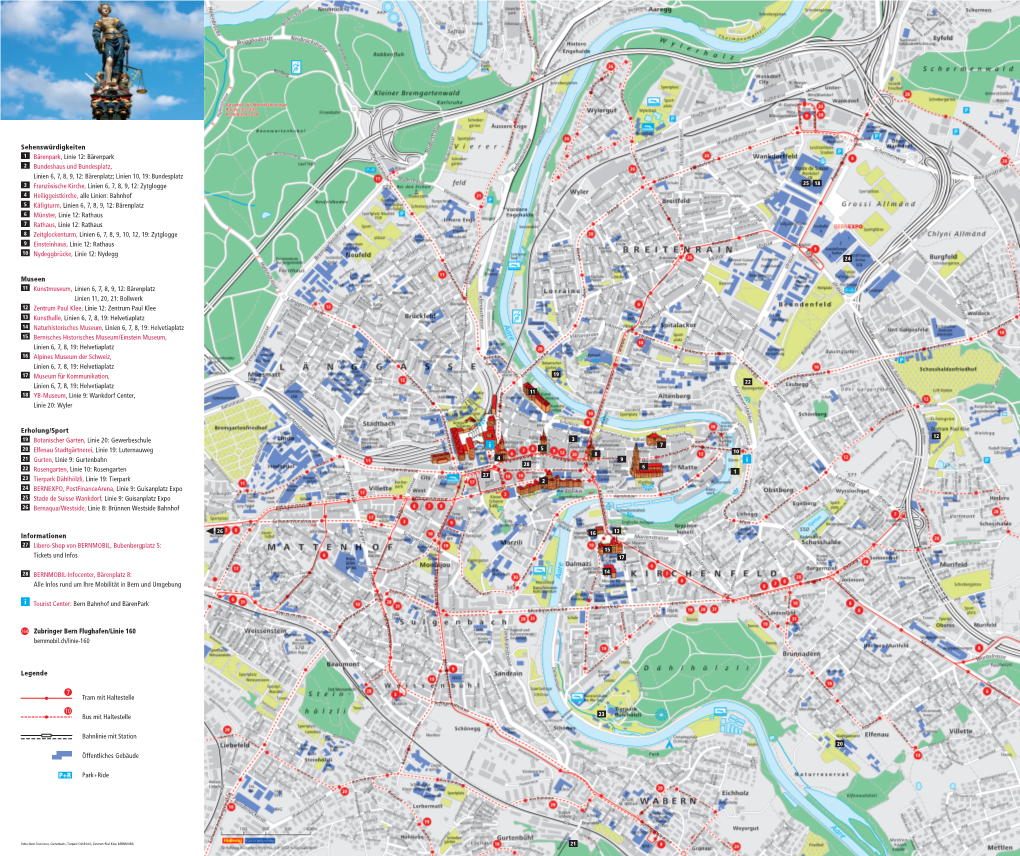 Sehenswürdigkeiten 1 Bärenpark, Linie 12: Bärenpark 2 Bundeshaus Und ...