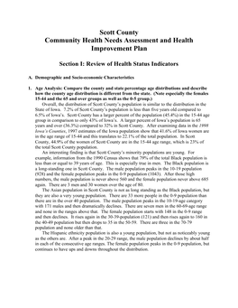 Scott County Community Health Needs Assessment and Health Improvement Plan