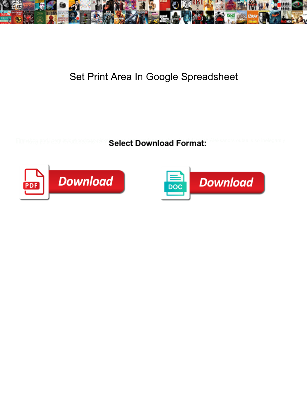 Set Print Area in Google Spreadsheet