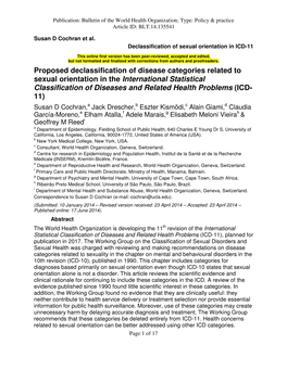 Bulletin of the World Health Organization; Type: Policy & Practice Article ID: BLT.14.135541
