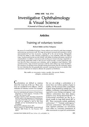 Investigative Ophthalmology & Visual Science