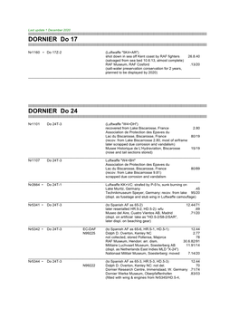 DORNIER Do 17 DORNIER Do 24