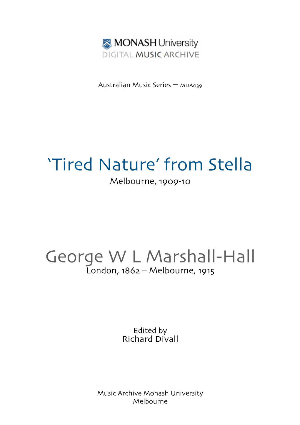 Marshall-Hall MDA039 Stella