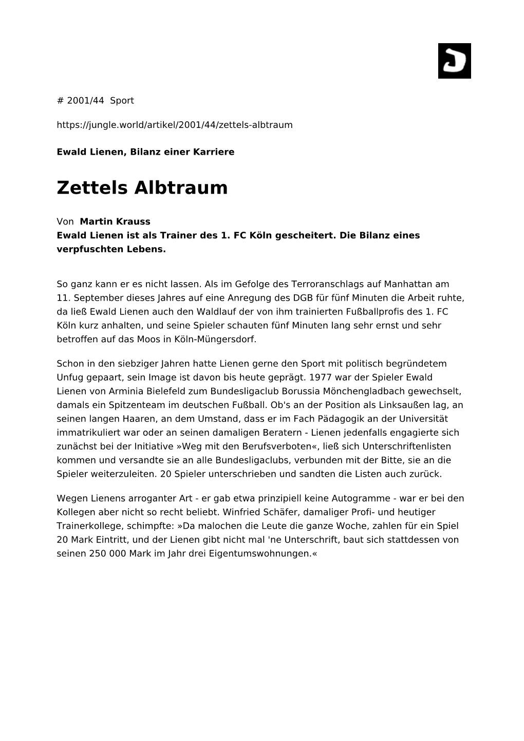 Zettels Albtraum