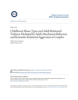 Childhood Abuse Types and Adult Relational Violence Mediated by Adult Attachment Behaviors and Romantic Relational Aggression In