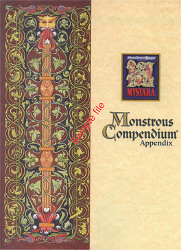 Mystara MC Appendix
