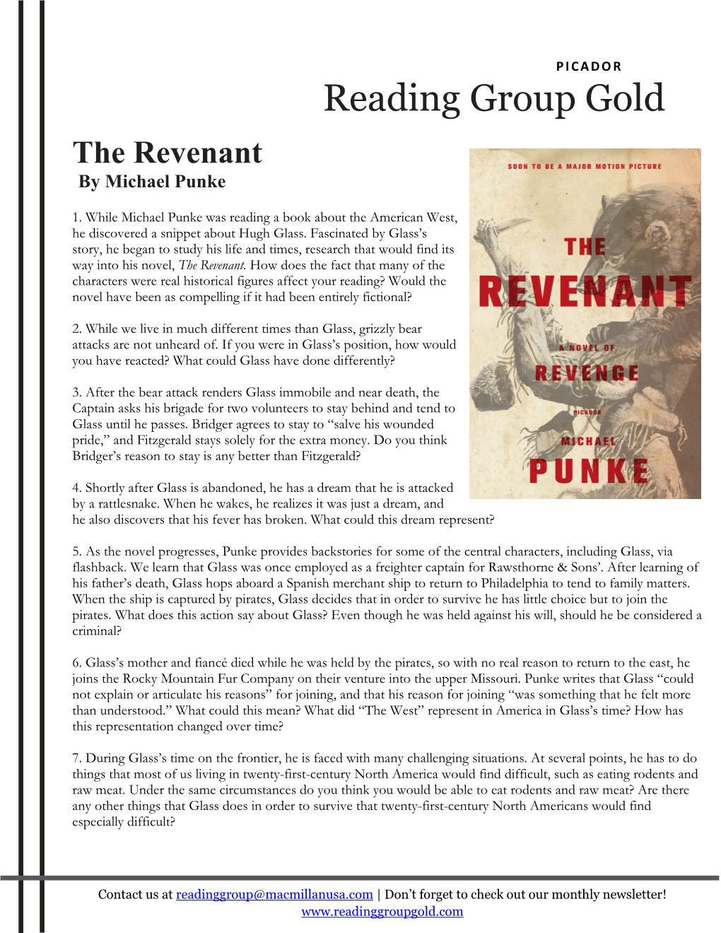 The Revenant by Michael Punke
