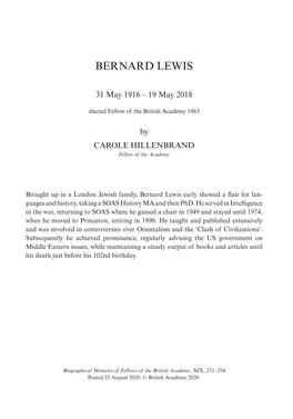 Bernard Lewis