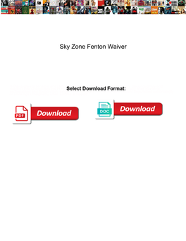 Sky Zone Fenton Waiver