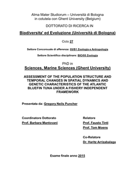 Biodiversita' Ed Evoluzione (Università Di Bologna)