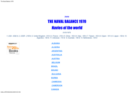 The Naval Balance 1970