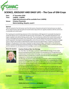 The Case of GM-Crops
