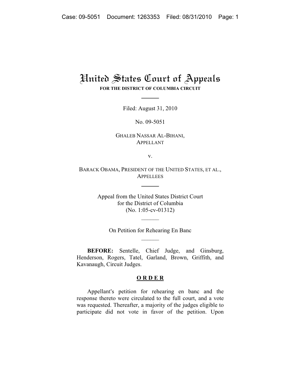 Al-Bihani, Appellant