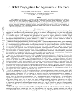 Α Belief Propagation for Approximate Inference