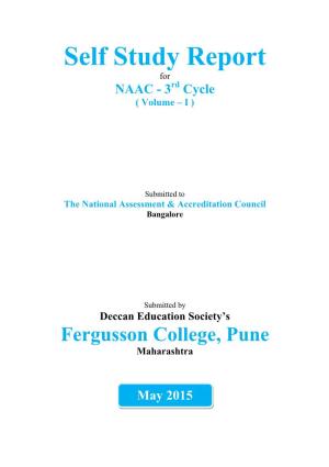 Self Study Report for NAAC - 3Rd Cycle ( Volume – I )