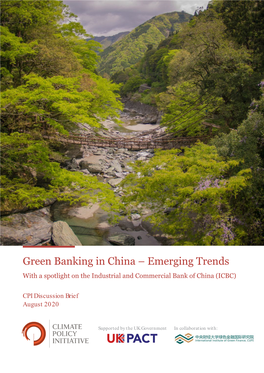 Green Banking in China – Emerging Trends with a Spotlight on the Industrial and Commercial Bank of China (ICBC)