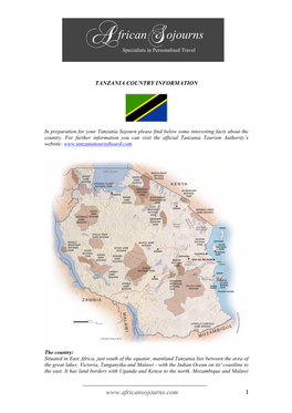 Tanzania Country Information