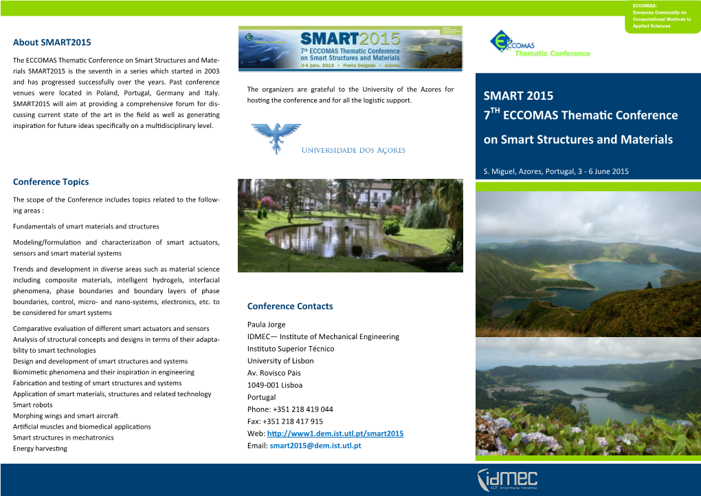 SMART 2015 7 ECCOMAS Thematic Conference on Smart Structures