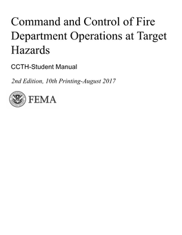 Command and Control of Fire Department Operations at Target Hazards