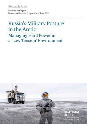 Russia's Military Posture in the Arctic