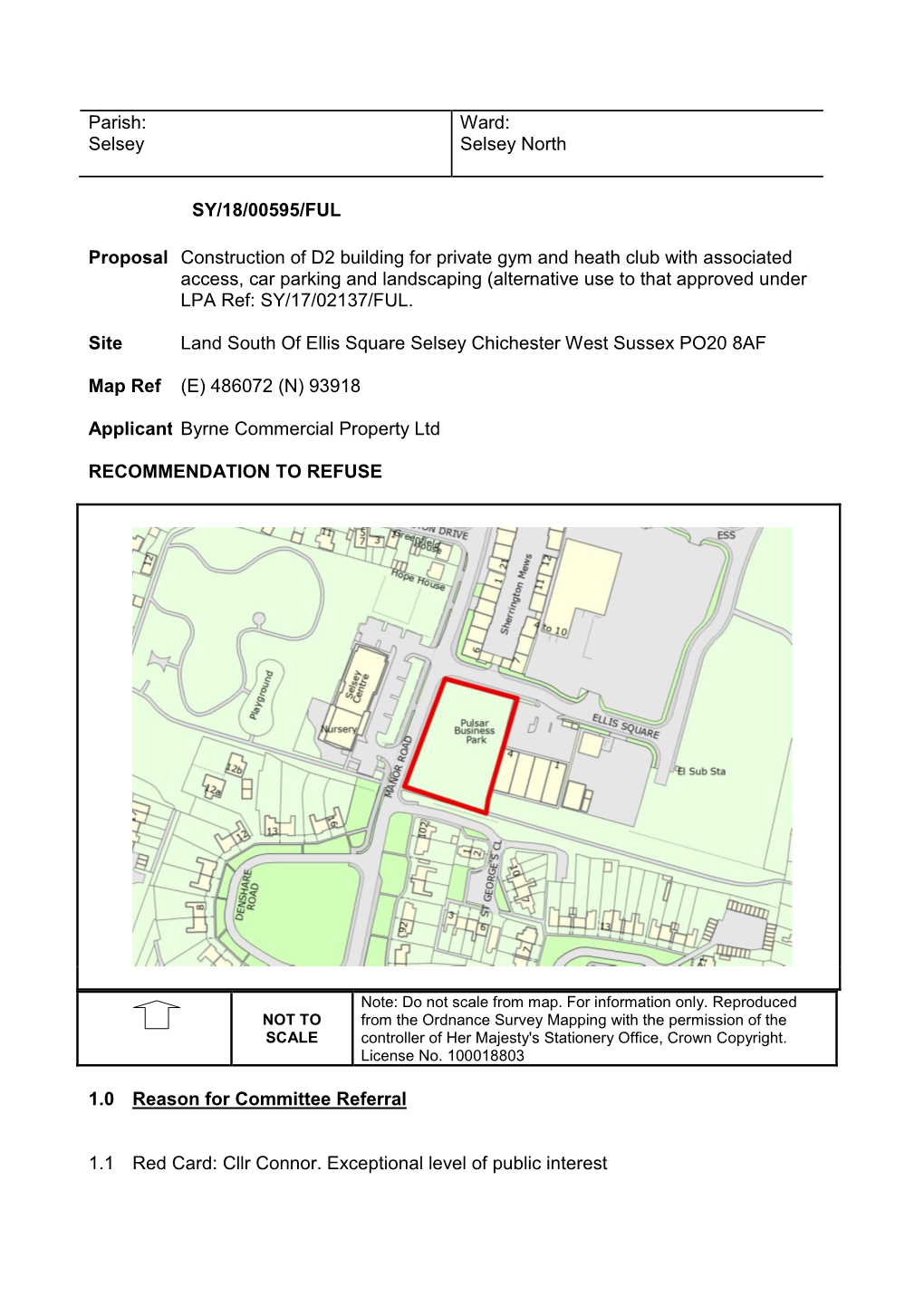 Land South of Ellis Square Selsey Chichester West Sussex PO20 8AF