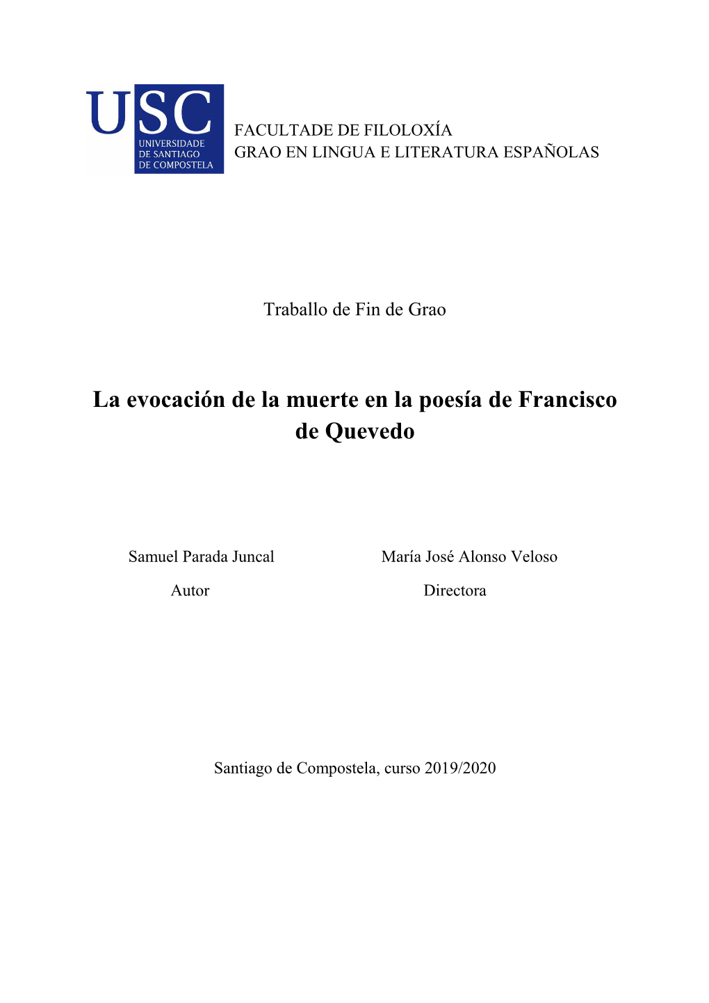 La Evocación De La Muerte En La Poesía De Francisco De Quevedo