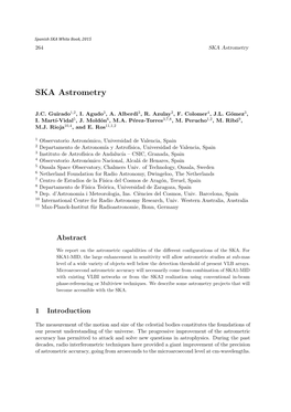 SKA Astrometry