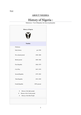 History of Nigeria : Reference : from Wikipedia, the Free Encyklopedia