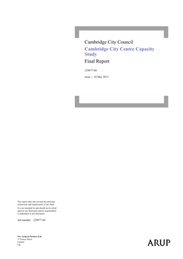 Cambridge City Centre Capacity Study Final Report