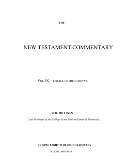 Commentary on Hebrews