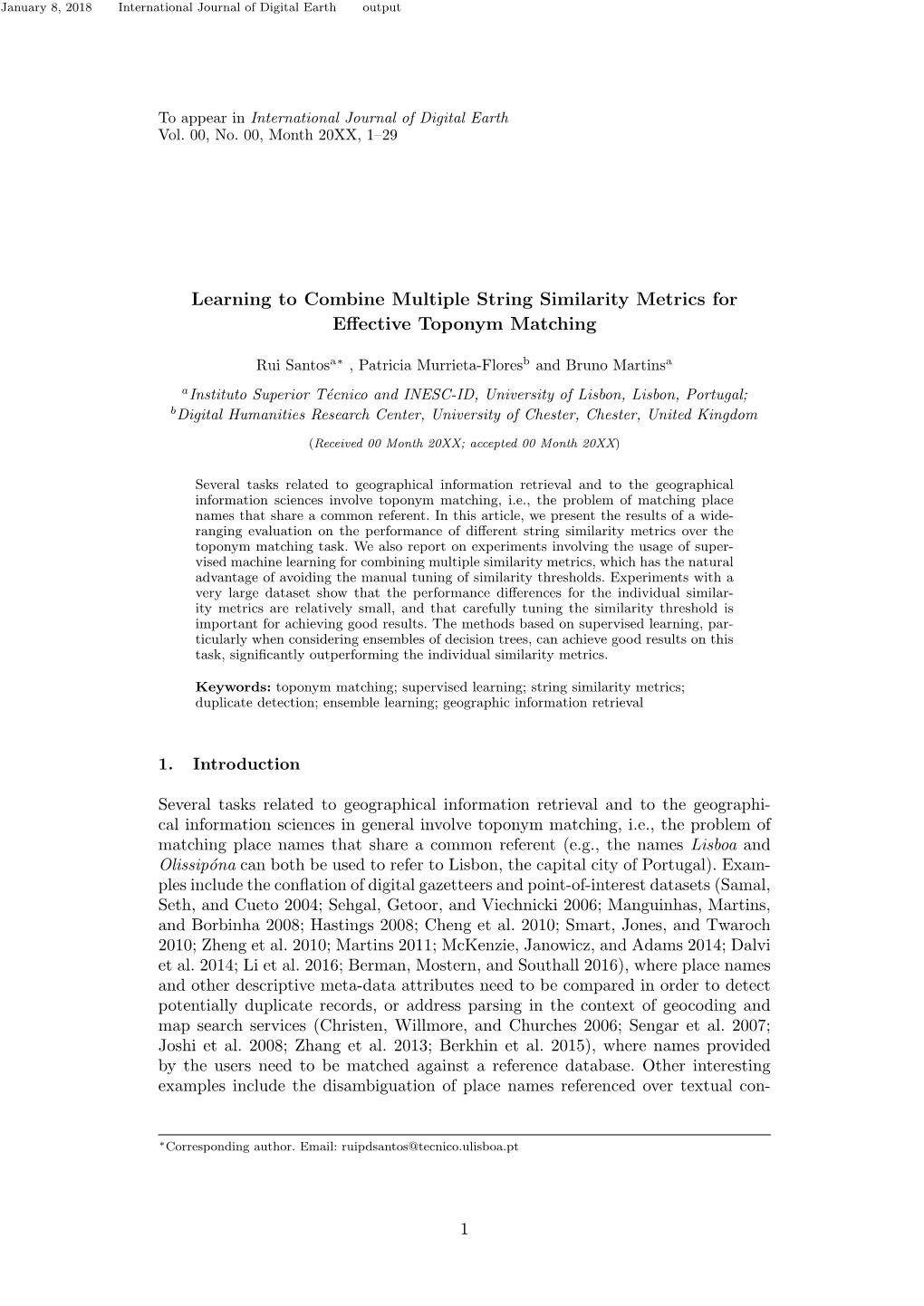 Learning to Combine Multiple String Similarity Metrics for Effective