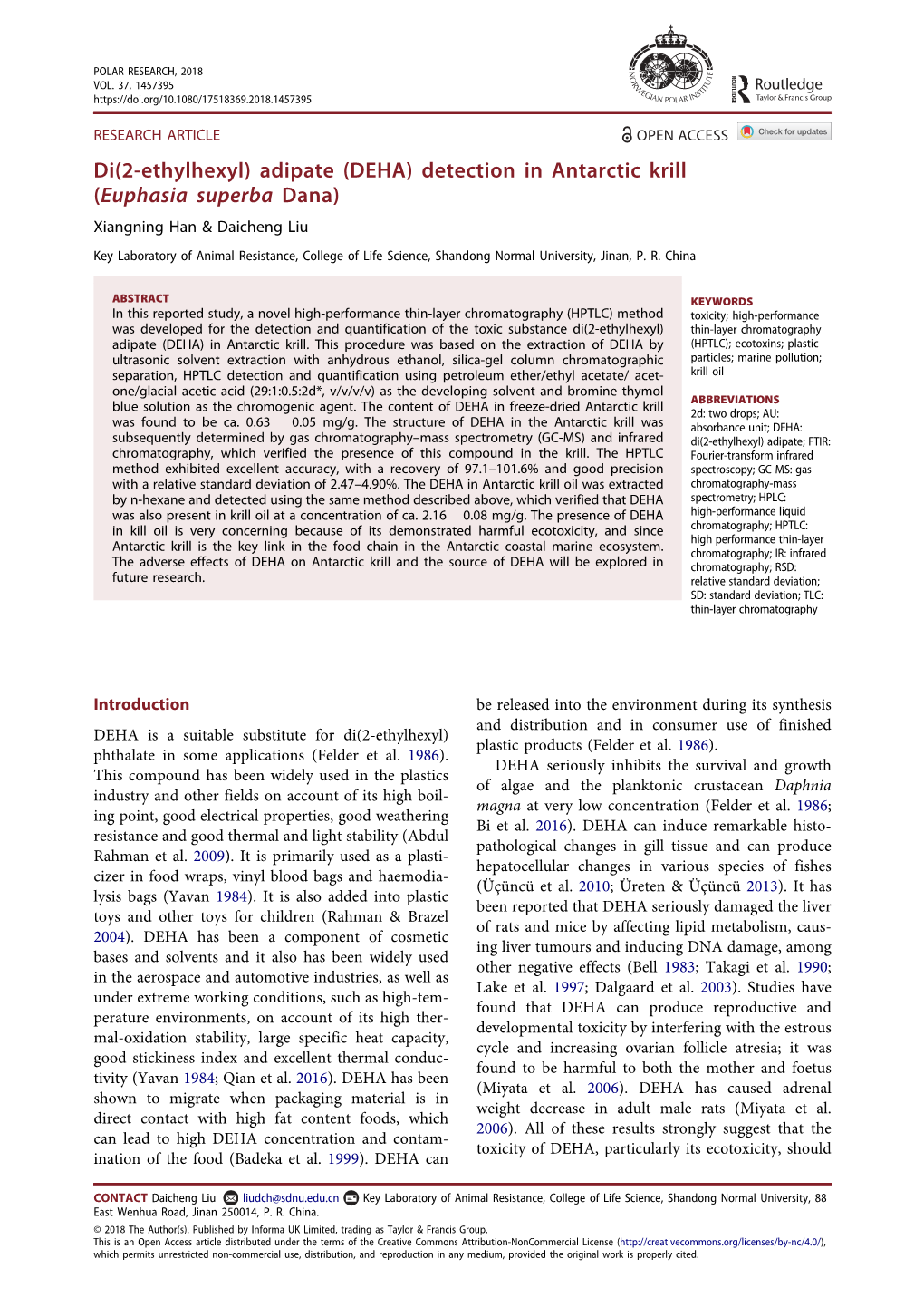 Detection in Antarctic Krill (Euphasia Superba Dana)