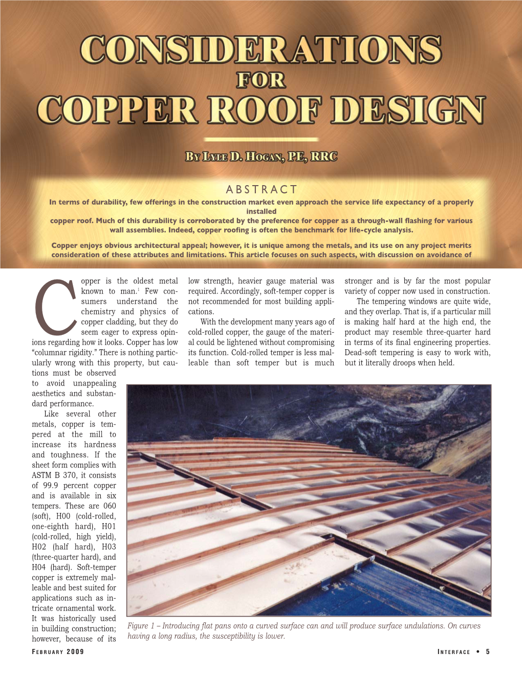 Considerations for Copper Roof Design