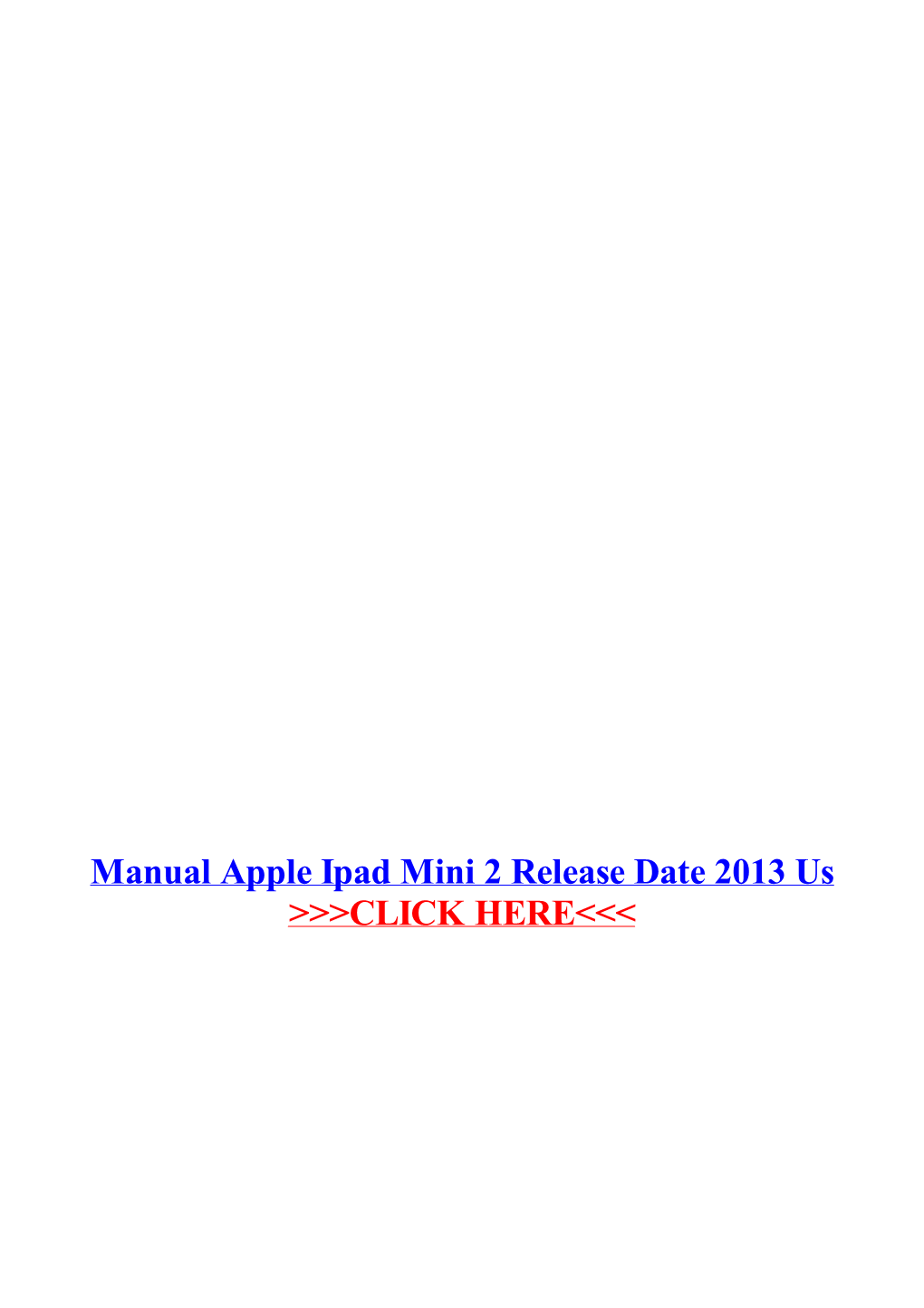 Manual Apple Ipad Mini 2 Release Date 2013 Us.Pdf