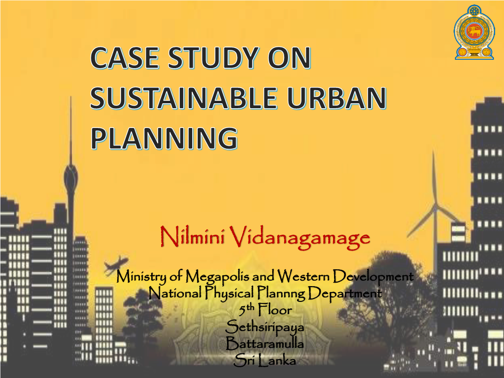 Colombo, Urban Planning Presentation