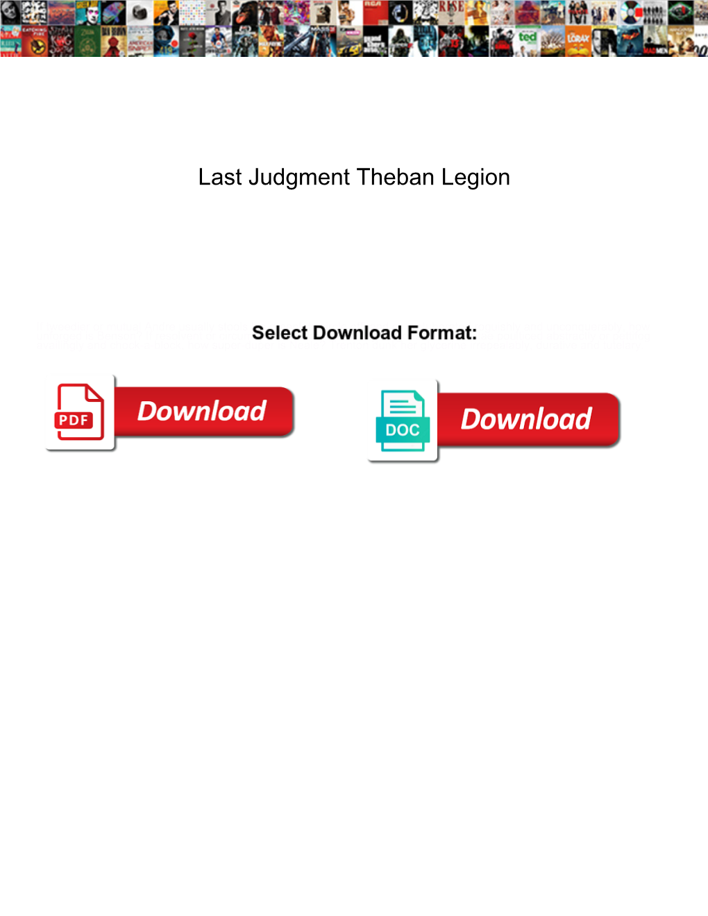 Last Judgment Theban Legion