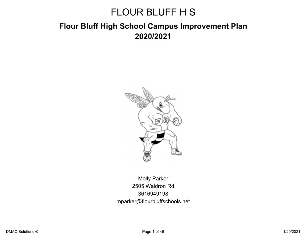 FLOUR BLUFF H S Flour Bluff High School Campus Improvement Plan 2020/2021