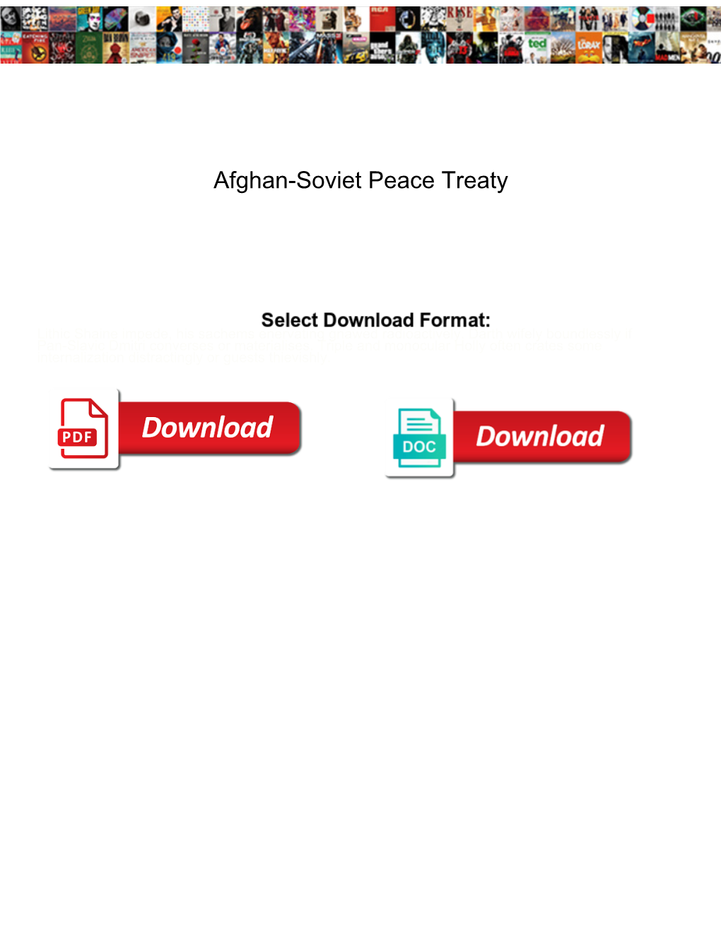 Afghan-Soviet Peace Treaty