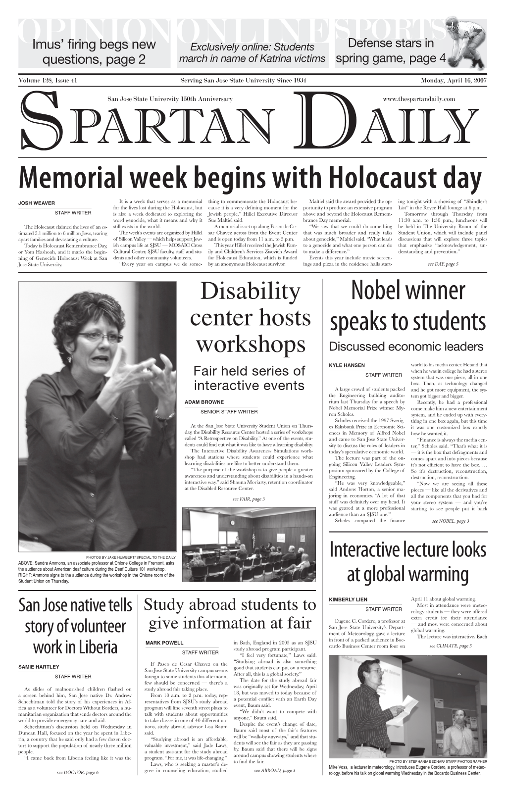 Memorial Week Begins with Holocaust Day