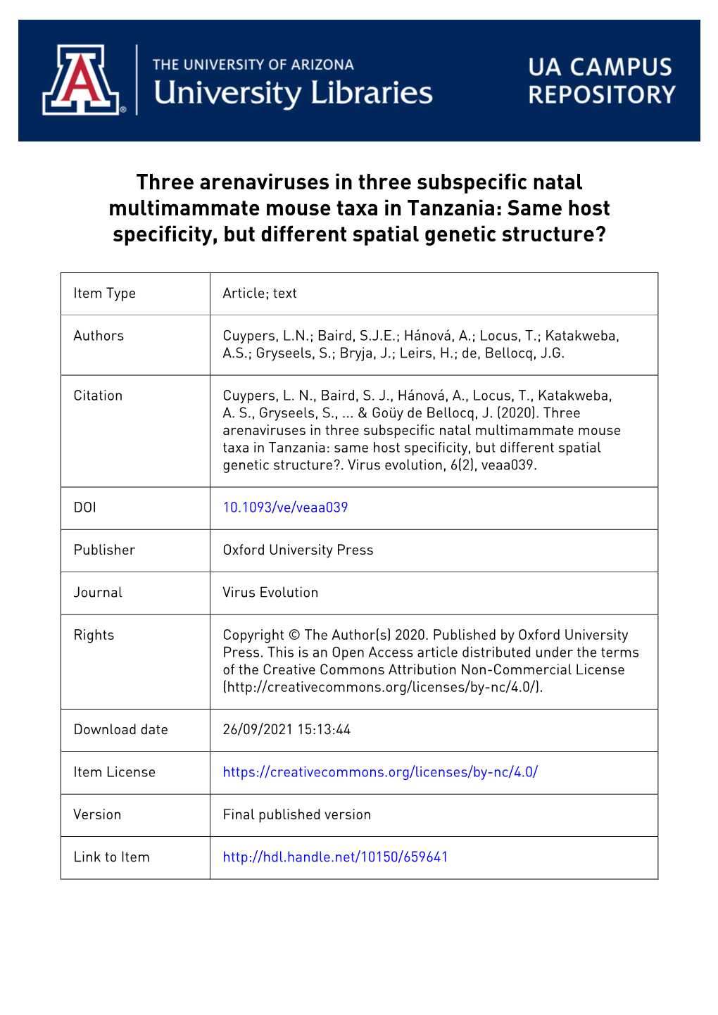 Same Host Specificity, but Different Spatial Genetic Structure?